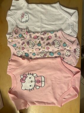 Hello Kitty Baby One-Piece Bodysuit Trio